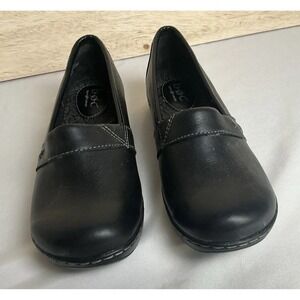 BOC Born Concept Howell Shoes Black Leather Women's Slip On Loafer Size 7